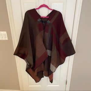 Steve Madden Dark Color Block Poncho